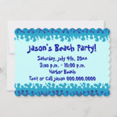 Uitnodiging voor beach of Pool Party (Voorkant)