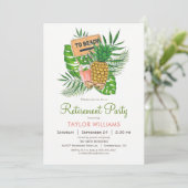 Uitnodiging voor Beach Retirement Party (Staand voorkant)