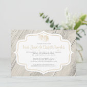 Uitnodiging voor beach Sand Dollar Bridal Shower (Staand voorkant)