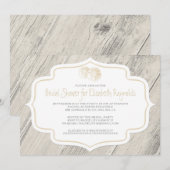 Uitnodiging voor beach Sand Dollar Bridal Shower (Voorkant / Achterkant)