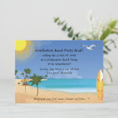 Uitnodiging voor beach scene (Staand voorkant)
