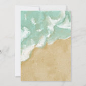 Uitnodiging voor Beach Theme Engagement Party (Achterkant)