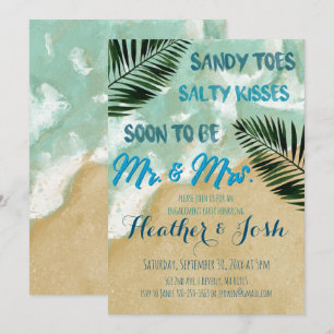 Uitnodiging voor Beach Theme Engagement Party