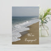 Uitnodiging voor Beach Wedding Engagement Party (Staand voorkant)