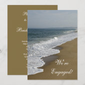 Uitnodiging voor Beach Wedding Engagement Party (Voorkant / Achterkant)