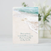 Uitnodiging voor Beach Wedding Reception (Staand voorkant)