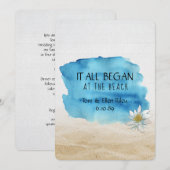 Uitnodiging voor Beach Wedding Vow Renewal-ceremon (Voorkant / Achterkant)