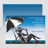 Uitnodiging voor Beachside Party (Voorkant / Achterkant)