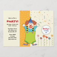 Uitnodiging voor Beaming Clown