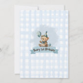 Uitnodiging voor Beary's 1e verjaardag (Achterkant)