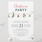 Uitnodiging voor bedrijfseigenaren met kerstfeestd briefpapier (Voorkant)