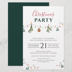 Uitnodiging voor bedrijfseigenaren met kerstfeestd briefpapier