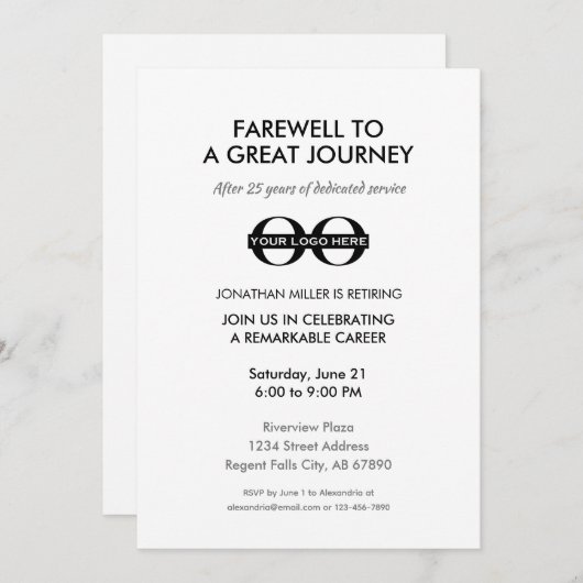 Uitnodiging voor bedrijfspensioen (Voorkant / Achterkant)