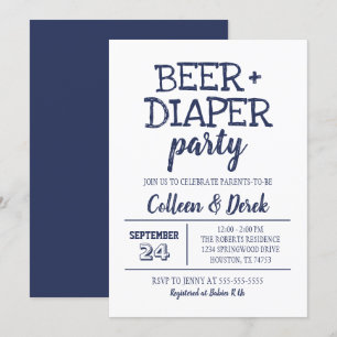 Uitnodiging voor Beer & Diaper-partij   Zeemacht e