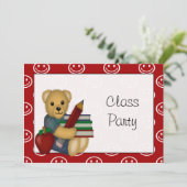 Uitnodiging voor Beer van klaslokalen voor boek (Staand voorkant)