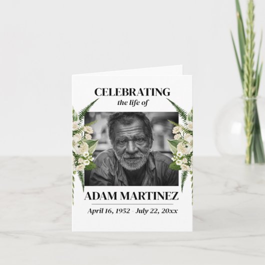 Uitnodiging voor begrafenis Viering van het Bloeml (Voorkant)