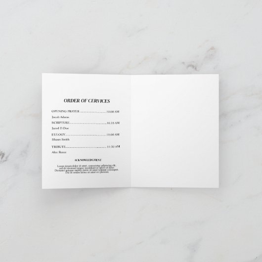 Uitnodiging voor begrafenis Viering van het Bloeml (Binnen)