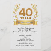 Uitnodiging voor begroting '40 jaar ontzagwekkend' flyer (Voorkant)