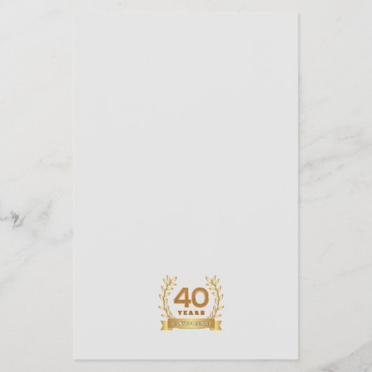 Uitnodiging voor begroting '40 jaar ontzagwekkend' flyer (Achterkant)