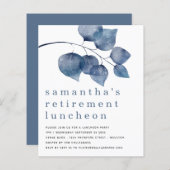 Uitnodiging voor begrotingspluoriënt blauwe olievl (Voorkant / Achterkant)