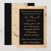 uitnodiging voor beige marmer (Voorkant / Achterkant)