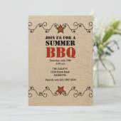 Uitnodiging voor bekabelde Red Star BBQ (Staand voorkant)