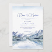 Uitnodiging voor berghuwelijk Rustieke uitnodiging (Voorkant)