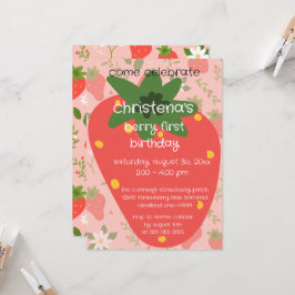 Uitnodiging voor Berry's eerste verjaardag