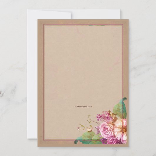 Uitnodiging voor bessen en bloesems (Achterkant)