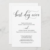 Uitnodiging voor beste dag ooit (Voorkant / Achterkant)