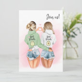 Uitnodiging voor beste vrienden Blonde Bachelorett (Staand voorkant)