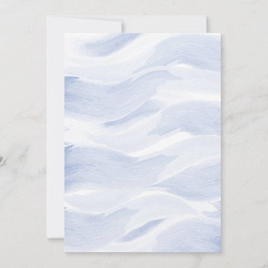 Uitnodiging voor bestemmings-bruiloft - Oceaangolv (Achterkant)