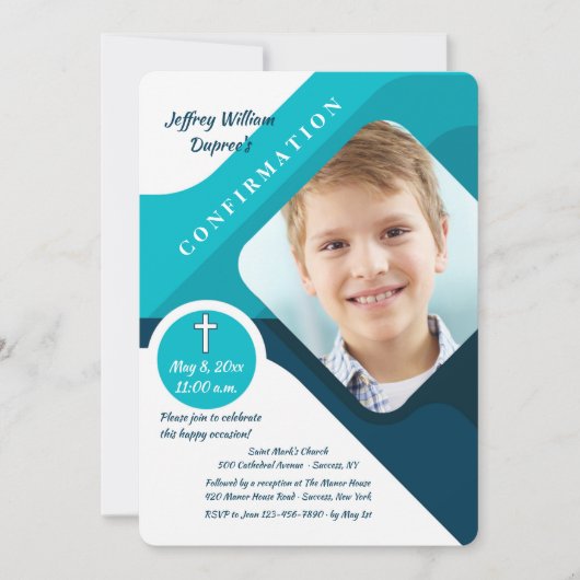 Uitnodiging voor bevestiging van de moderne zegeni (Voorkant)