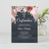 Uitnodiging voor bevestiging van trillende blauw h (Staand voorkant)