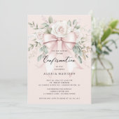 Uitnodiging voor bevestiging voor boog en bloesem (Staand voorkant)