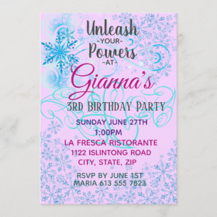 Uitnodiging voor Bevriezende Sneeuw Magie