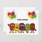 Uitnodiging voor bevroren vrienden (Voorkant / Achterkant)