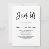 Uitnodiging voor bewerkbaar Afstuderen in penseelv (Achterkant)