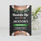 Uitnodiging voor bewerkbaar Football (Staand voorkant)