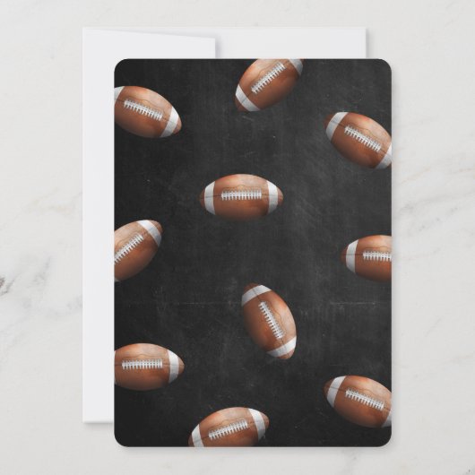 Uitnodiging voor bewerkbaar Football (Achterkant)