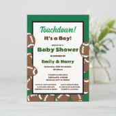 Uitnodiging voor bewerkbaar Football (Staand voorkant)