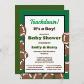 Uitnodiging voor bewerkbaar Football (Voorkant / Achterkant)