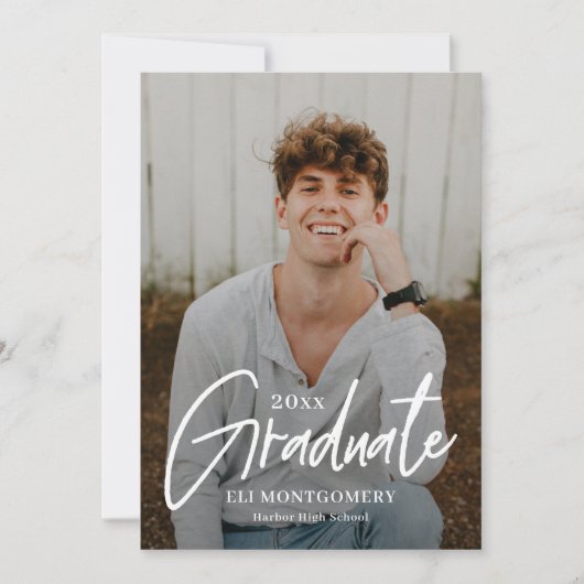 Uitnodiging voor bewerkbaar Word-Afstuderen bewerk (Voorkant)