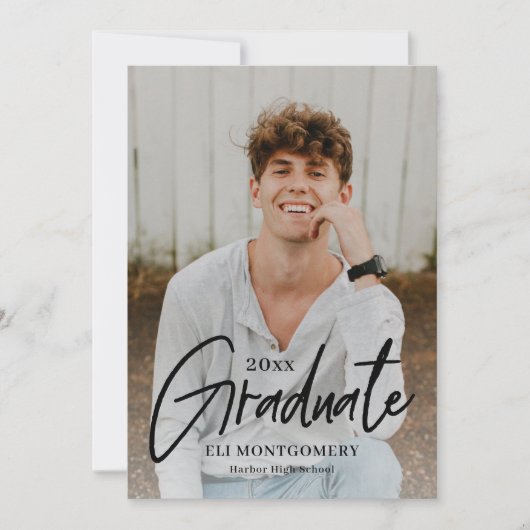 Uitnodiging voor bewerkbaar Word-Afstuderen bewerk (Voorkant)