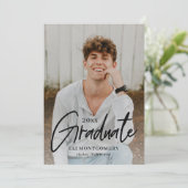 Uitnodiging voor bewerkbaar Word-Afstuderen bewerk (Staand voorkant)