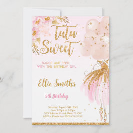 Uitnodiging voor bewerkbare ballerina