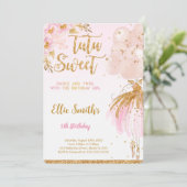 Uitnodiging voor bewerkbare ballerina (Staand voorkant)