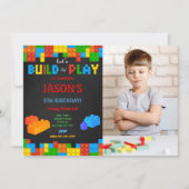 Uitnodiging voor bewerkbare blokfoto's (Voorkant)