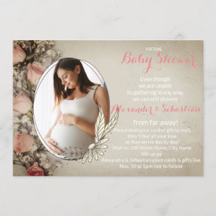 Uitnodiging voor bewerkbare foto's in Virtual Baby