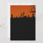 Uitnodiging voor bewerkbare Halloween, Halloween-f (Achterkant)